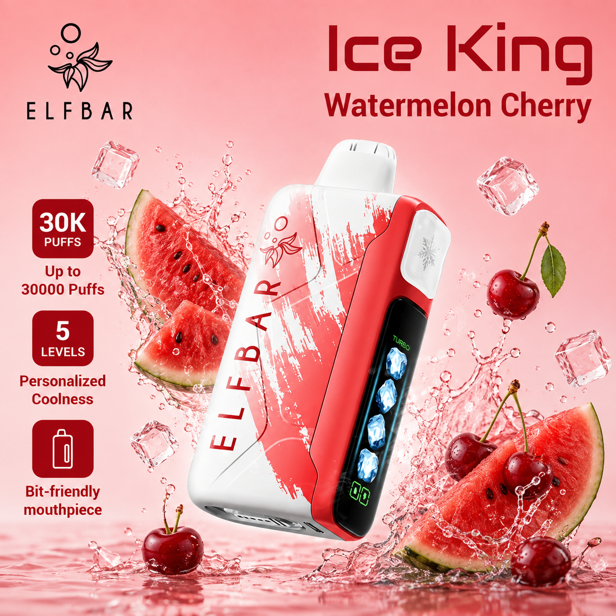 ELF BAR ICE KING 30000 ZÜGE - Watermelon Cherry