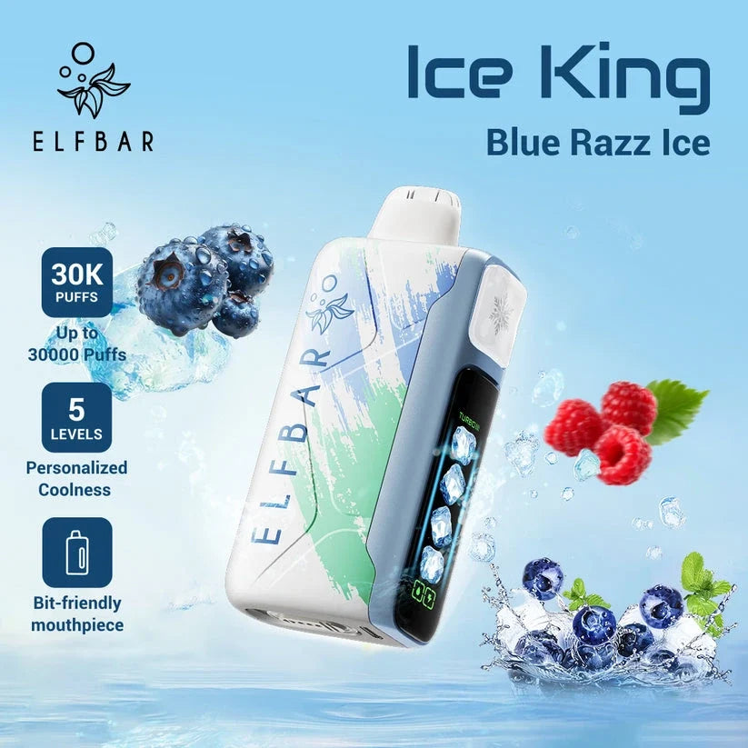 ELF BAR ICE KING 30000 ZÜGE - Blue Razz Ice