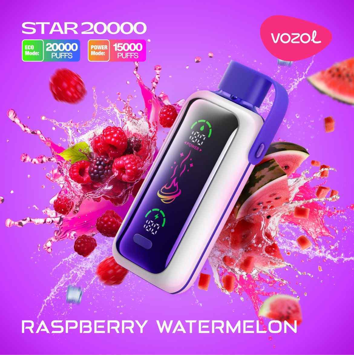 VOZOL STAR 20000 ZÜGE - Raspberry Watermelon 50MG