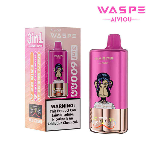 WASPE AIVIOU 60000 ZÜGE - Cherry Cola Ice & Strawberry Cola & Cola Ice