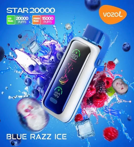 VOZOL STAR 20000 ZÜGE - Blue Razz Ice 50MG