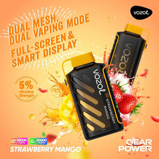 VOZOL GEAR POWER 20000 ZÜGE - Strawberry Mango 20MG