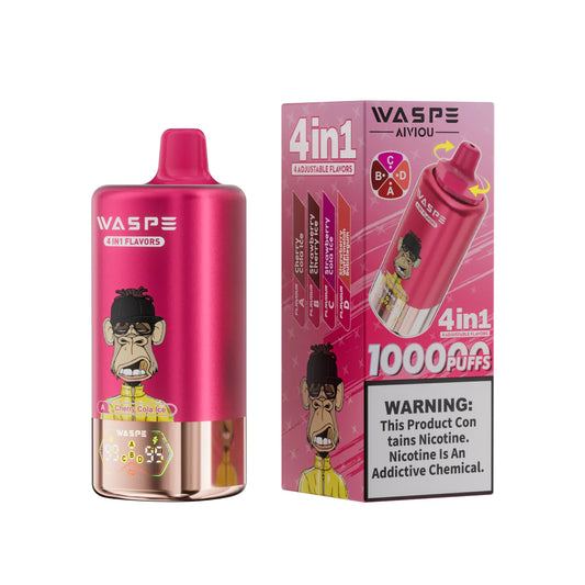 WASPE 4-in-1 100000 ZÜGE - Cherry Cola Ice / Strawberry Cherry Ice / Strawberry Cola Ice / Strawberry Watermelon Bubblegum