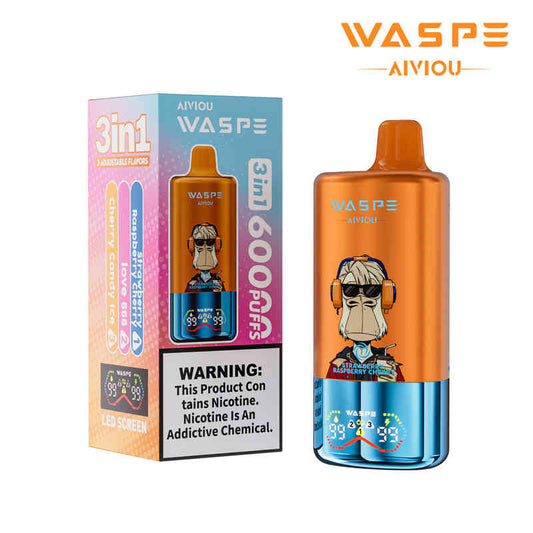 WASPE AIVIOU 60000 ZÜGE - Strawberry Raspberry Cherry & Love 666 & Cherry Candy Ice