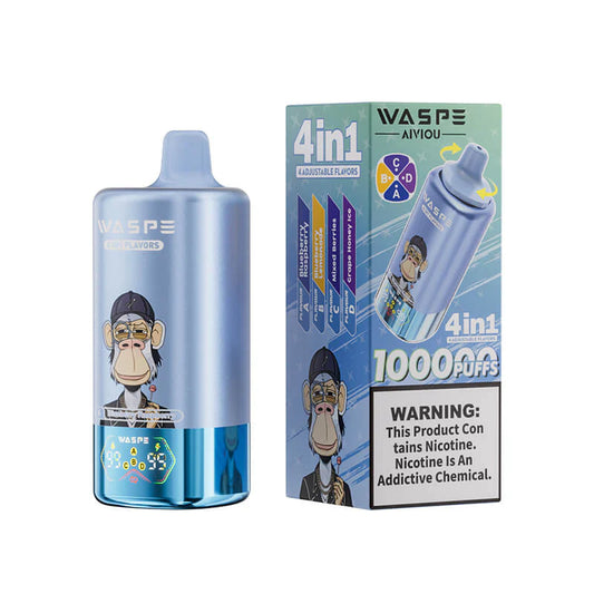WASPE 4-in-1 100000 ZÜGE - Blueberry Raspberry / Blueberry Lemonade / Mixed Berries / Grape Honey Ice