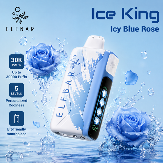 ELF BAR ICE KING 30000 ZÜGE - Icy Blue Rose
