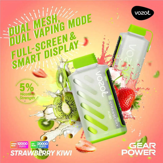 VOZOL GEAR POWER 20000 ZÜGE - Strawberry Kiwi 20MG