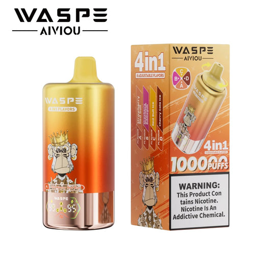 WASPE 4-in-1 100000 ZÜGE - Strawberry Red Bull / Strawberry Watermelon Bubblegum / Red Bull Ice / Cherry Cola Ice