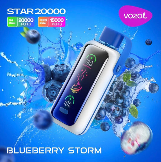 VOZOL STAR 20000 ZÜGE - Blueberry Storm 50MG