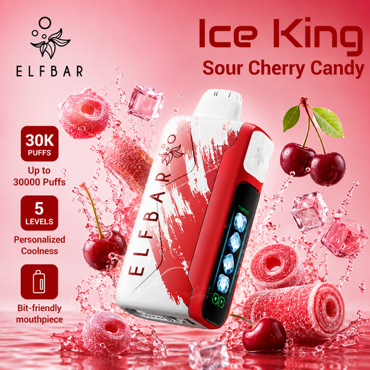 ELF BAR ICE KING 30000 ZÜGE - Sour Cherry Candy