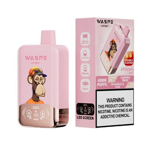 WASPE AIVIOU 40000 ZÜGE - Gummy Bear & Strawberry Cola