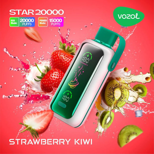 VOZOL STAR 20000 ZÜGE - Strawberry Kiwi 50MG
