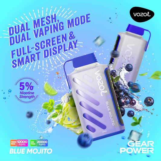 VOZOL GEAR POWER 20000 ZÜGE - Blue Mojito 20MG