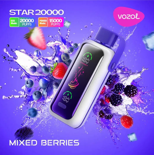 VOZOL STAR 20000 ZÜGE - Mixed Berries 50MG