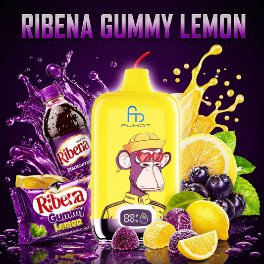 FUMOT 12000 Züge Ribena Gummy Lemon