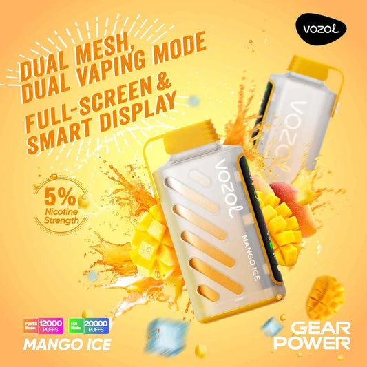 VOZOL GEAR POWER 20000 ZÜGE - Mango Ice 20MG