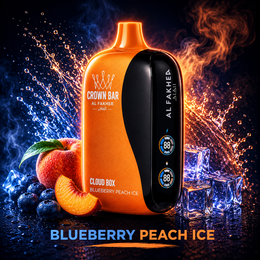 Al Fakher Vape Cloud Box 12000 Puffs - Blueberry Peach Ice