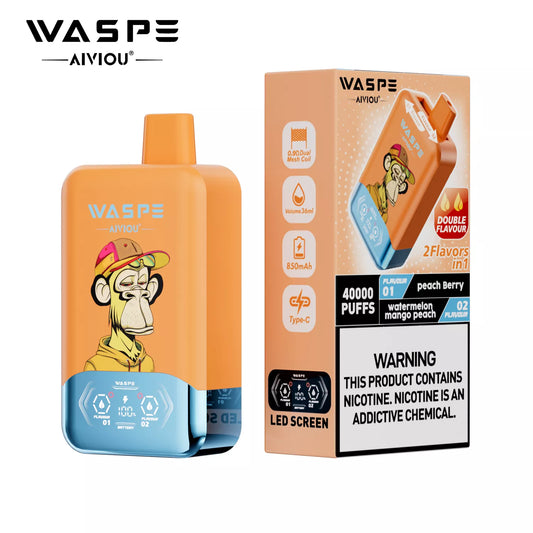 WASPE AIVIOU 40000 ZÜGE - Peach Berry & Watermelon Mango Peach