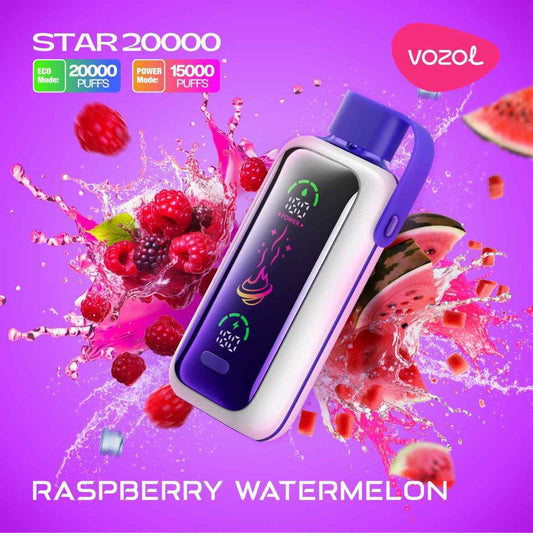 VOZOL STAR 20000 ZÜGE - Raspberry Watermelon 50MG