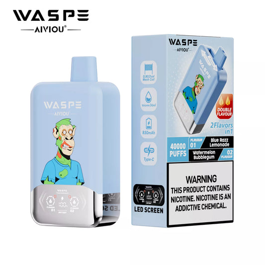 WASPE AIVIOU 40000 ZÜGE - Blue Razz Lemonade & Watermelon Bubblegum