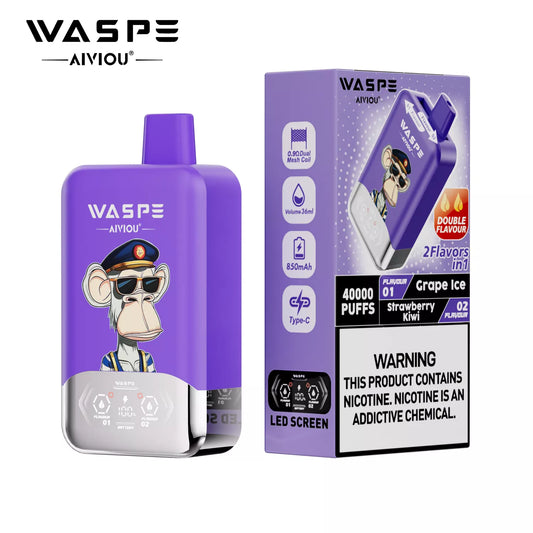 WASPE AIVIOU 40000 ZÜGE - Grape Ice & Strawberry Kiwi