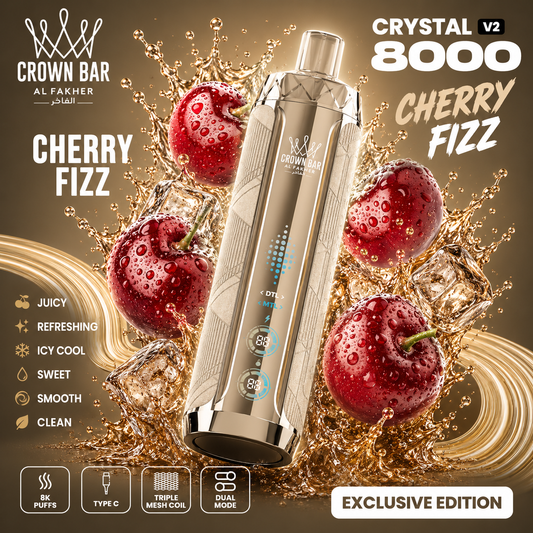 AL FAKHER CRYSTAL V2 8000 PUFFS - Cherry Fizz